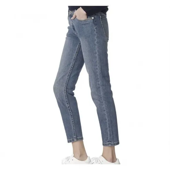 A.P. C. Jeans Light Washed Cropped Straight Cut Comfortable Casual Trendy Sz 25