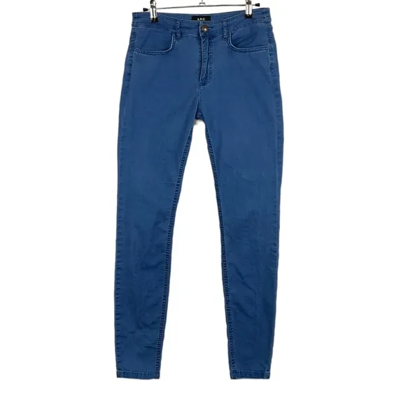 A.P.C. High Rise Skinny Leg Minimal Jeans Sz 26
