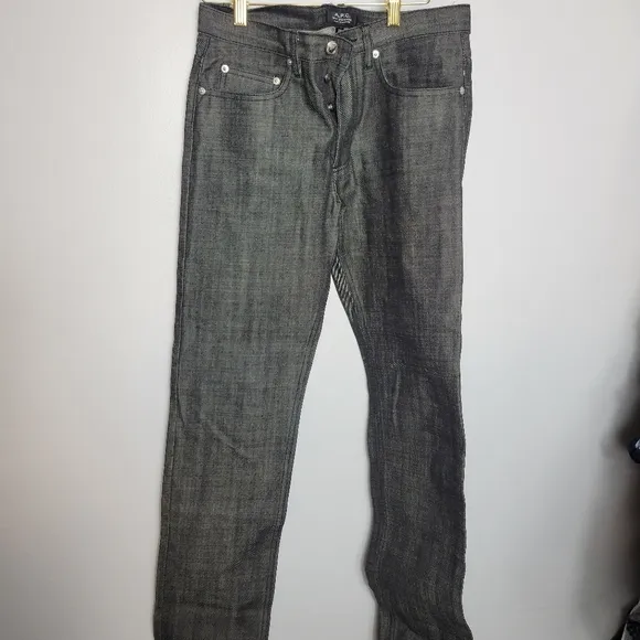 28 APC Gray Straight Leg Denim Jeans