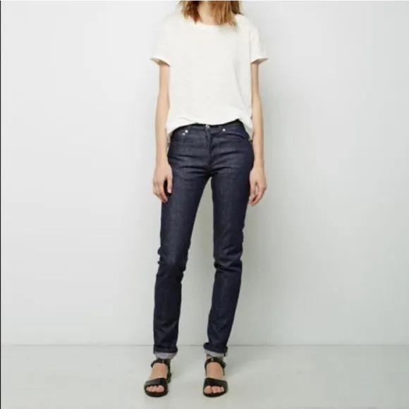 A.P.C. Petit standard Japanese raw denim grey jeans