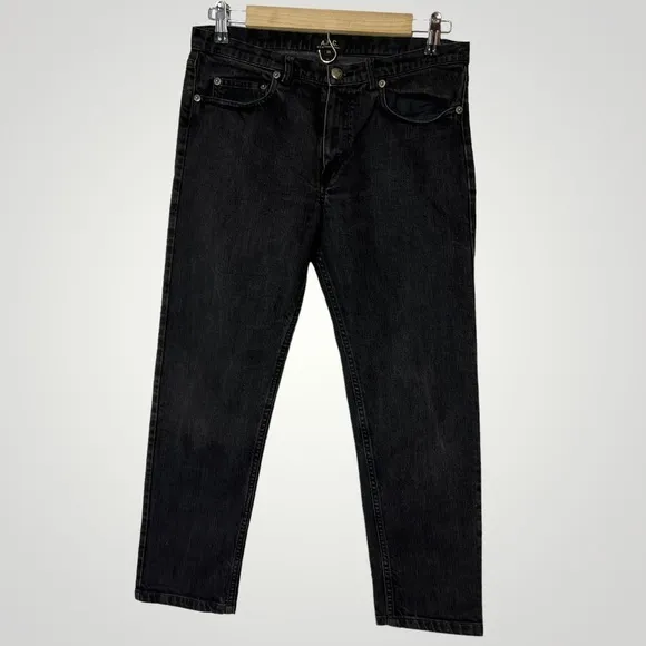 A.P.C. Straight leg cropped jeans in black