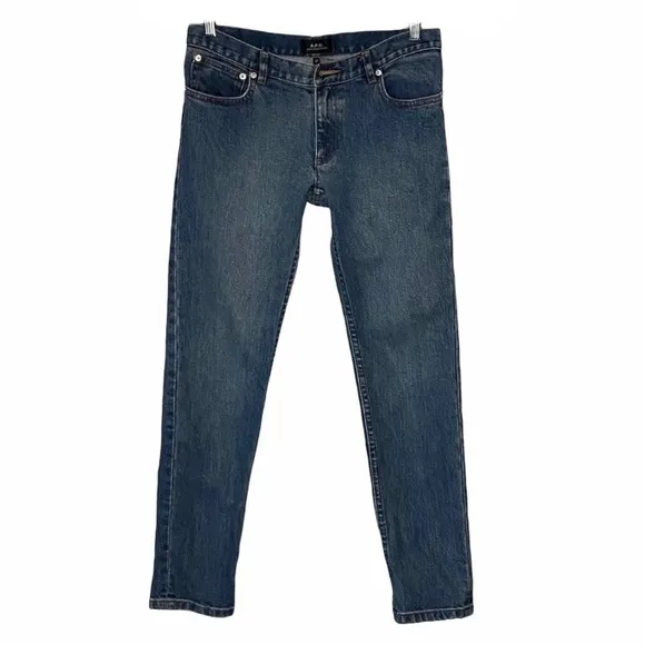APC Japanese Denim Etroit Court Straight Leg Jeans Size 27