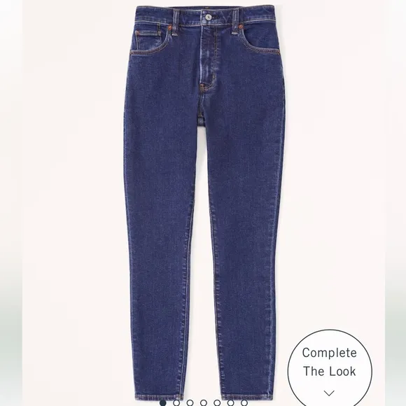 NWOT Abercrombie & Fitch Super Skinny Ankle High Rise Jean Dark Wash Size 29