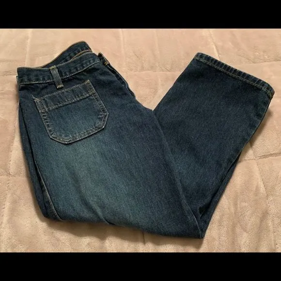 Vtg Abercrombie & Fitch Jean Capris Made in USA Sz 28” waist