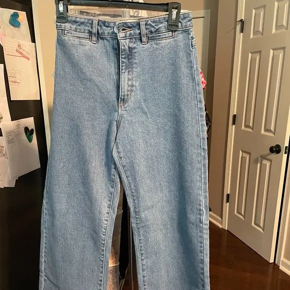 Abrand High Waist Wide Leg Jeans (27)