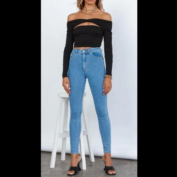 Abrand High Skinny Blue Jeans