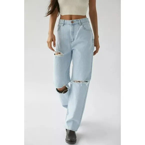 Abrand A Slouch Jean lightwash straight leg jeans size 25