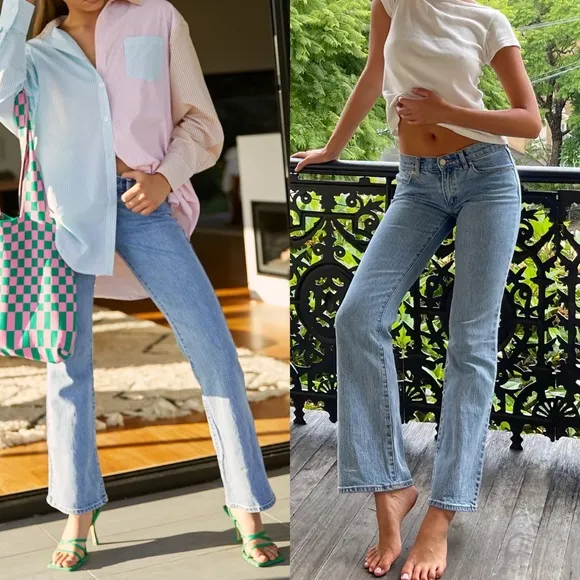 ABRAND Ariane Low Rise Boot Cut 90s Trendy Jeans
          
      NWT