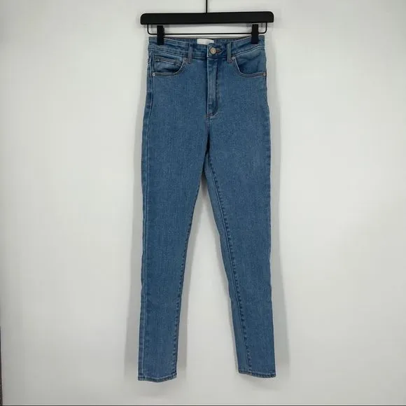 Abrand A High Skinny Ankle Basher Medium Blue Wash Denim Jeans