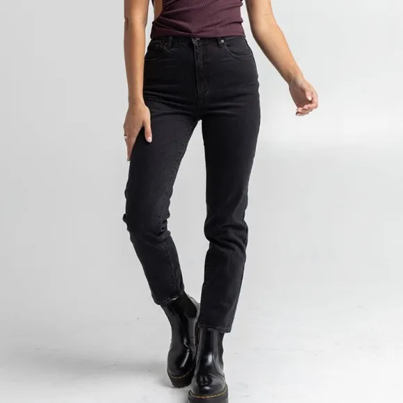 ABRAND A 94 High Slim Black Womens Jeans Size 26