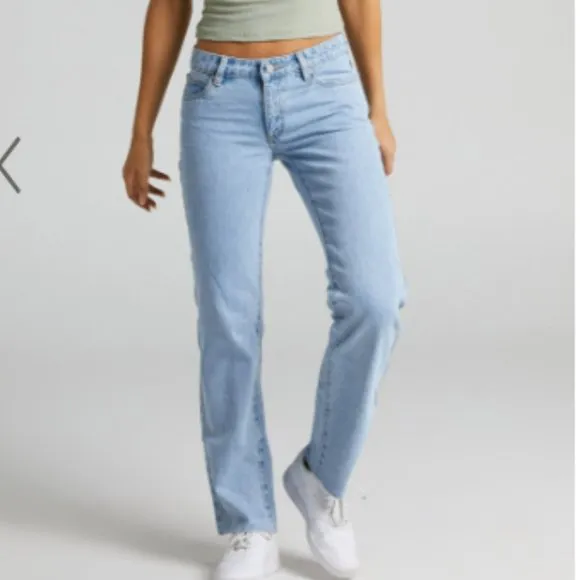 Abrand A '99 Low Straight Jeans in Walk Away Blue sz 32 (AUS 14)