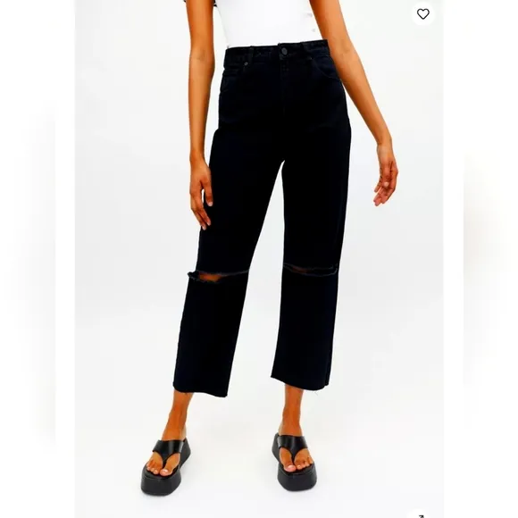 ABRAND A Venice Straight Ankle Leg Black Demin Jeans
          
      NWT
