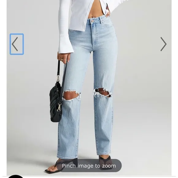 Abrand 94 A high straight jean in Gina rip