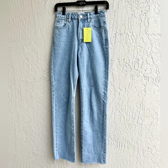 Abrand jeans light blue straightener high rise 24