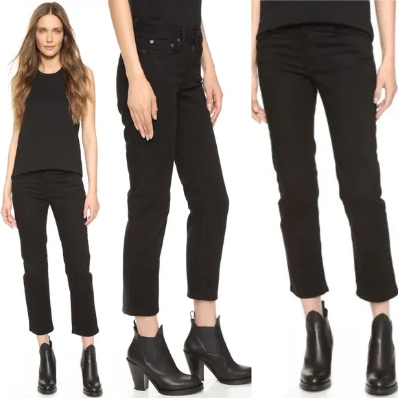 • Acne Studios • Row Slouchy Straight Jeans Black