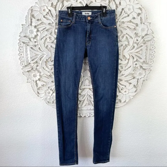 {Acne} Flex S Skinny Jeans, True Blue, Size 28