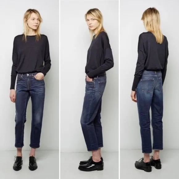 ACNE STUDIOS High Rise Row Straight Vintage Jeans