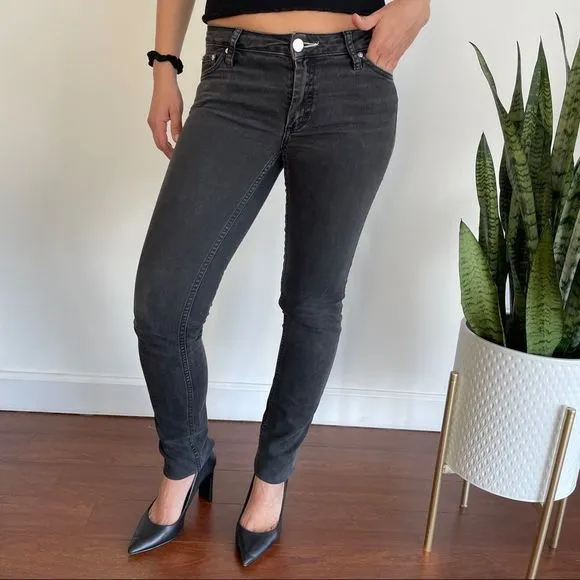 Acne Studios Kex Smooth Black Gray Skinny jeans