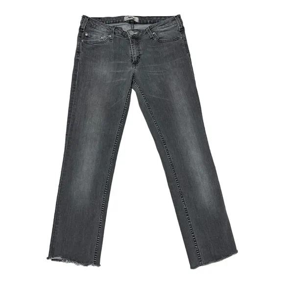 Acne Gray Straight Leg Cropped Jeans Size 31