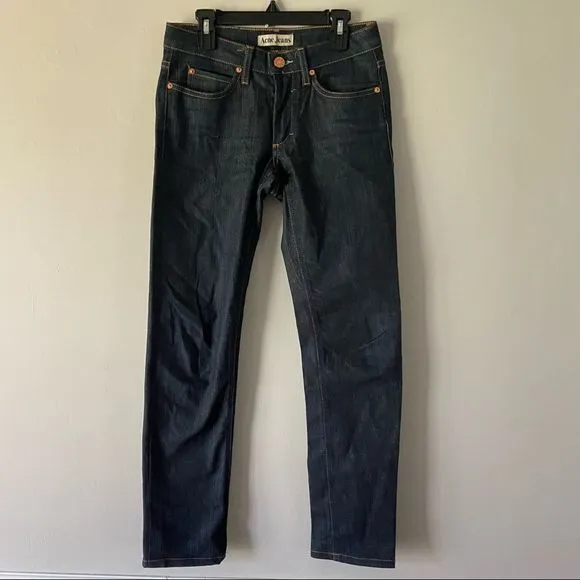 Acne Jeans Hep Raw Blue Straight Leg Jeans size 26