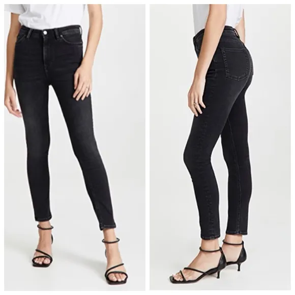 Acne Studios Peg Used Black High Rise Skinny Jeans Women’s Size 24