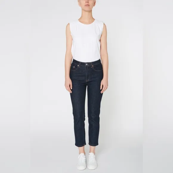 Acne Studios Patti One High Rise Skinny Jeans in Dark Wash 28
