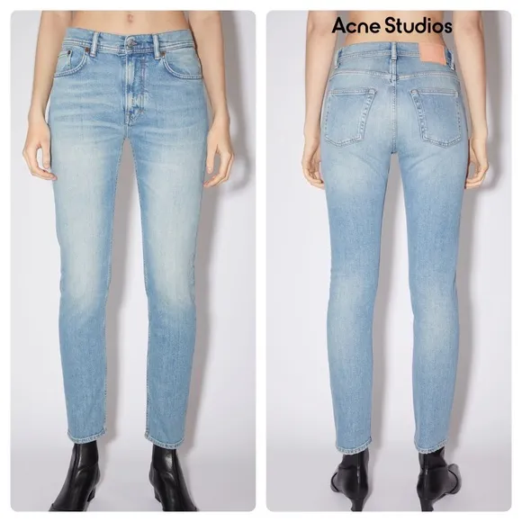 Acne Studios Slim Fit Melk Jeans Light Blue Pants
