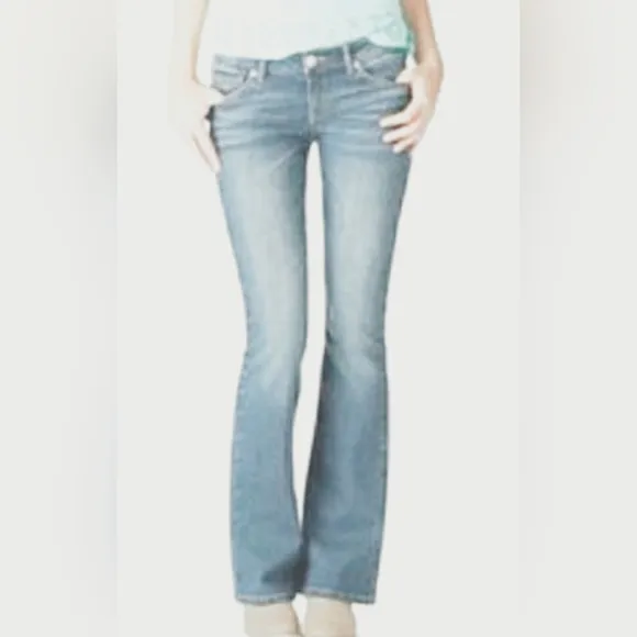 AEROPOSTALE jeans light wash skinny flare 7 / 8 short petite Hailey 30x28 8P P8
