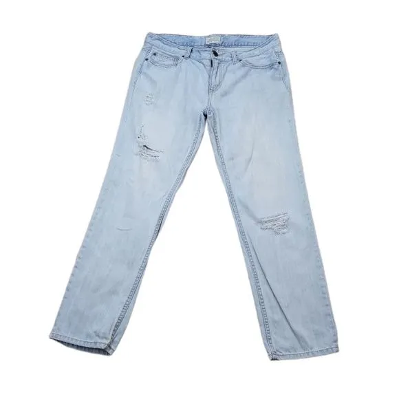 AEROPOSTALE "Kylie" Light Blue Distressed Midrise Boyfriend Jeans Size 9/10