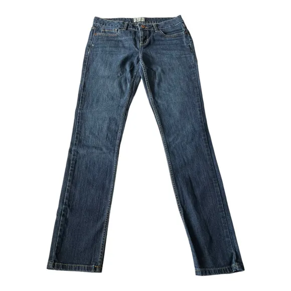 Aeropostale Womens Jeans Juniors Size 5/6 Bayla Skinny Stretch Dark Wash Low Ris