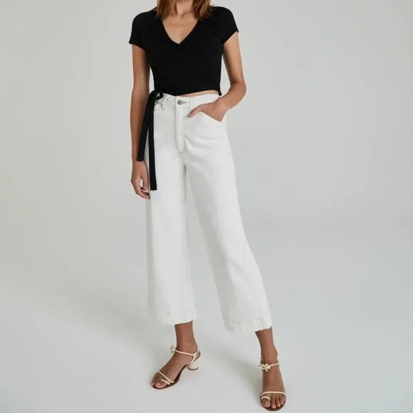 Adriano Goldshmied Wide Leg Pants Jeans Off White
