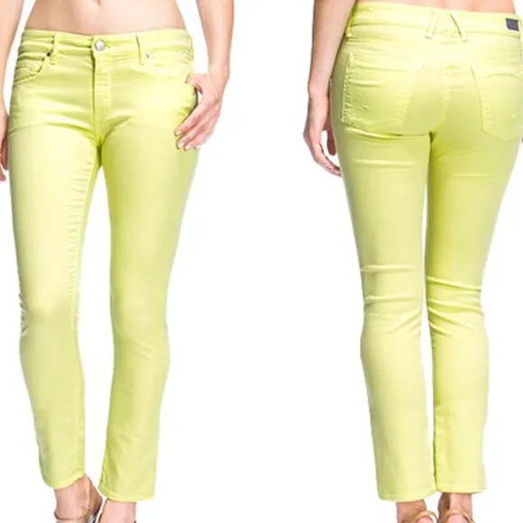AGAVE Denim Paloma Bright Yellow Crop Jeans