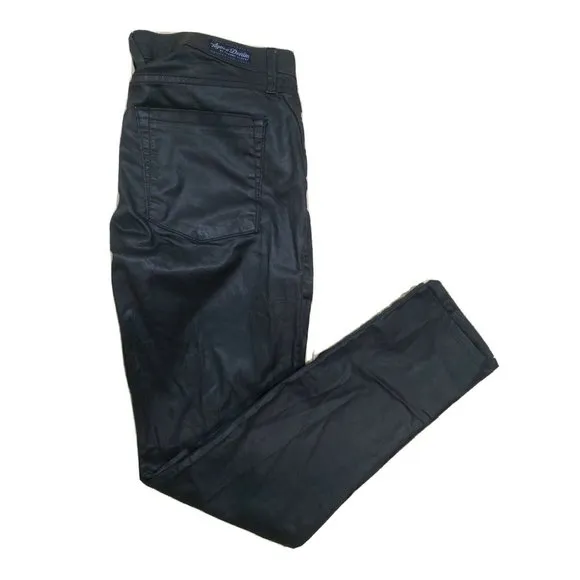 Agave Jeans Denim Leggings Delgada Pants 27 Slim Skinny Black Stretch Jegging