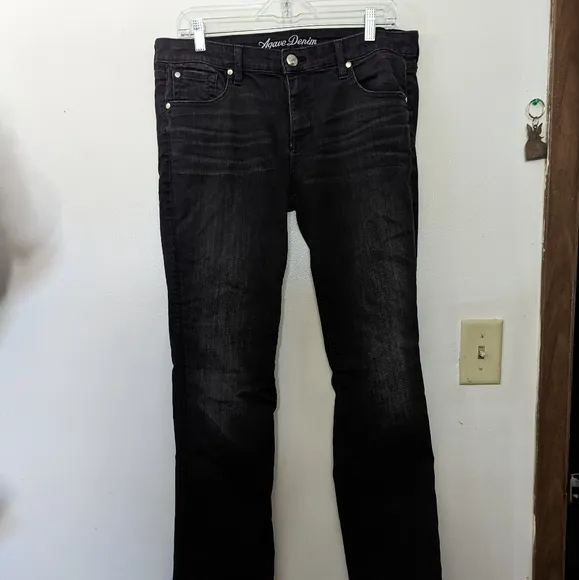 Agave Denim Black Boyfriend Straight Jeans Size 30