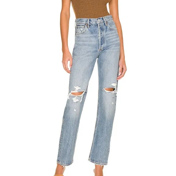 NWT AGOLDE 90s pinch waist high rise straight leg jeans in Rule
          
      NWT
