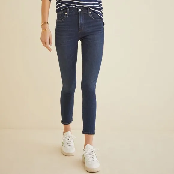 AGOLDE Amour Vert Sophie High Rise Skinny Ankle Crop Dark Wash 29