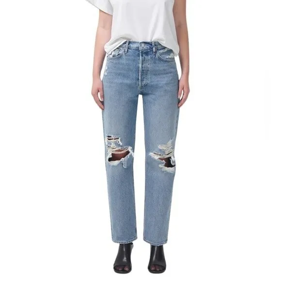 AGOLDE 90’S MID RISE LOOSE FIT JEANS IN WANDER
          
      NWT