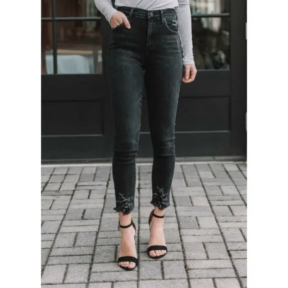 AGOLDE Sophie High Rise Distressed Skinny Jeans Temple