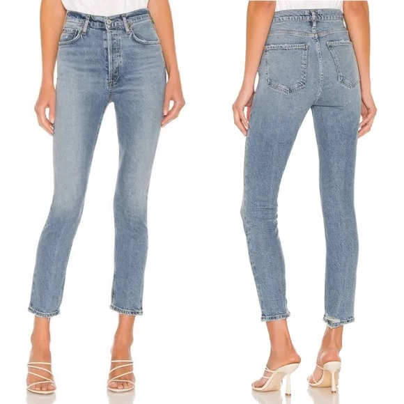 AGOLDE Nico High Rise Slim Jeans in Chronicle
          
      NWT