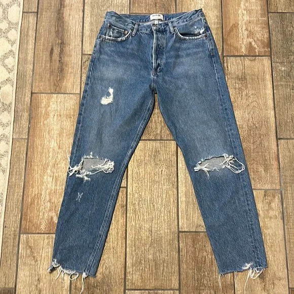 EUC Agolde Women’s Medium Stretch Button Fly High Rise Feel Good Jamie Jeans