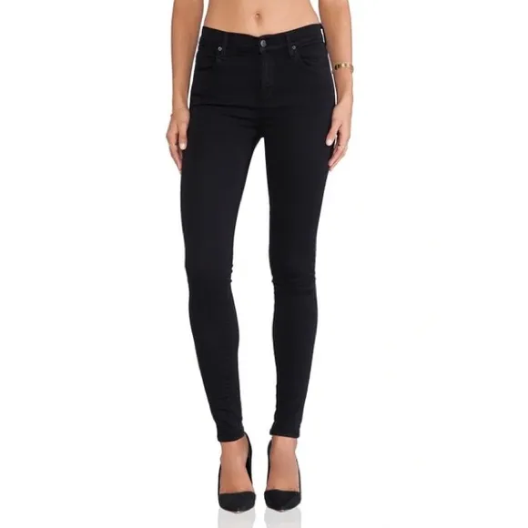 AGOLDE Sophie Skinny Luxe Black Jeans