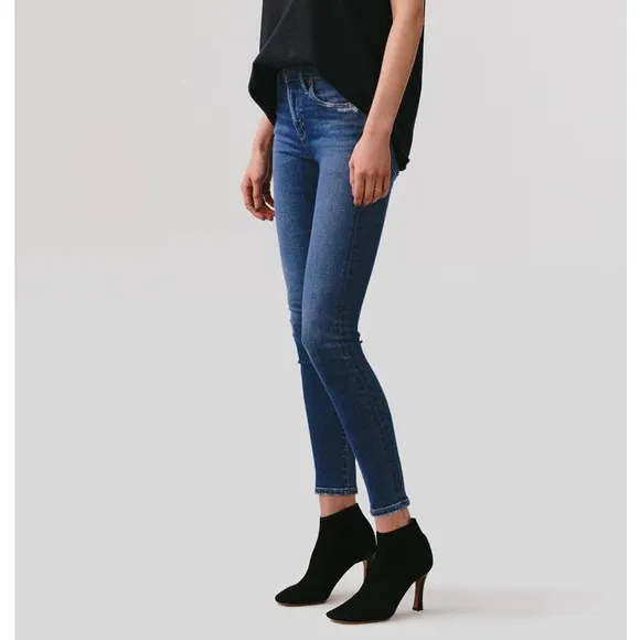 Agolde Sophie Mid Rise Ankle Jeans in Dark Wash #438