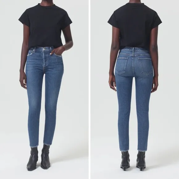 AGOLDE Nico High Rise Slim Fit Button Fly Jeans Sz 26