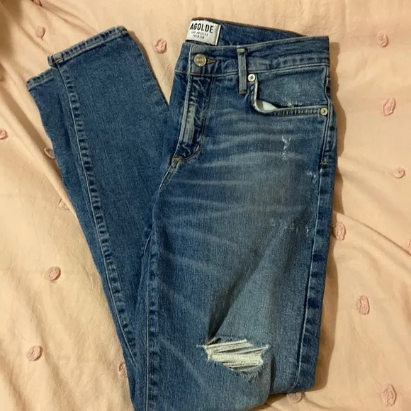 AGOLDE distressed skinny jeans
