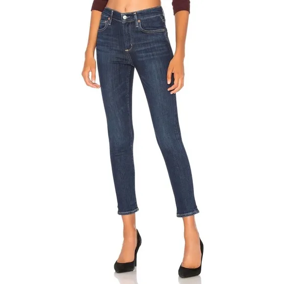 AGOLDE Sophie High Rise Skinny Crop Jeans Reverb Wash sz 26