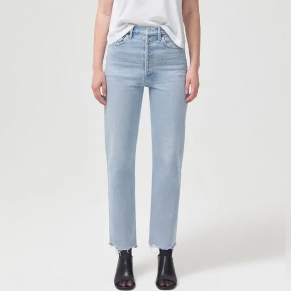 Agolde 90's Pinch Waist High Rise Straight Leg Denim Jeans In Imitate NWT
          
      NWT