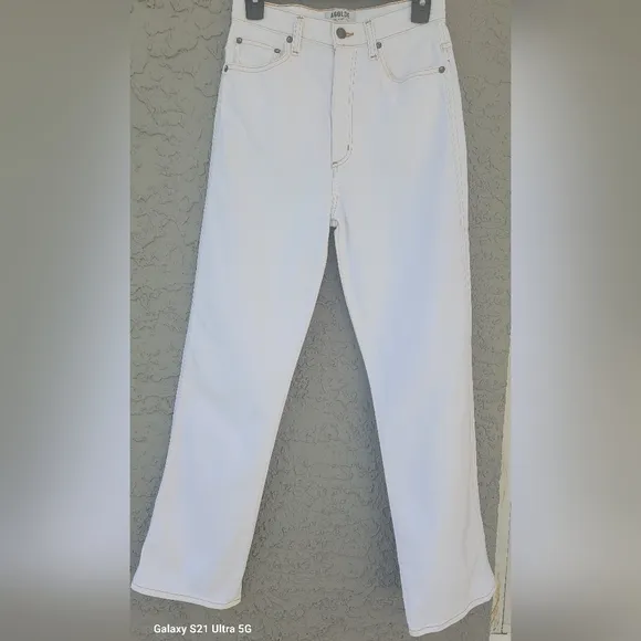 Agolde high rise pinch waist white jeans size 26