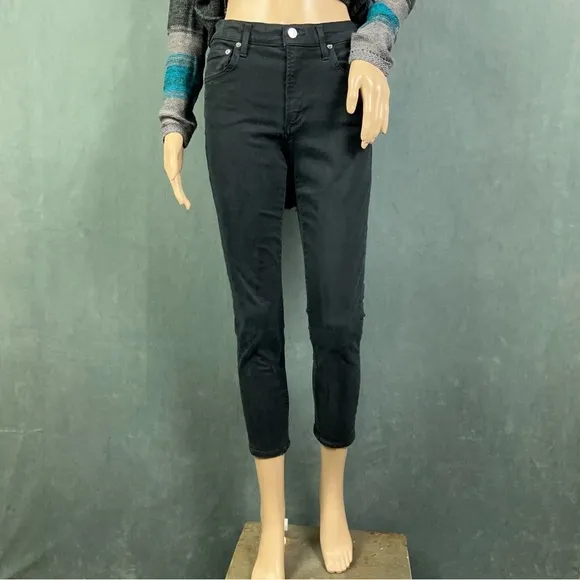 Agolde Sophie Crop Jet Skinny Jeans #A018-799 Sz 28