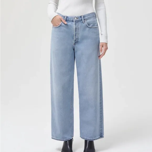 Agolde Low Slung Baggy Jeans Void
          
      NWT
