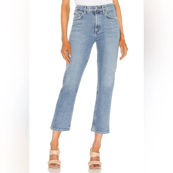 AGOLDE Wilder Mid Rise Comfort Straight in Cascadia size 30